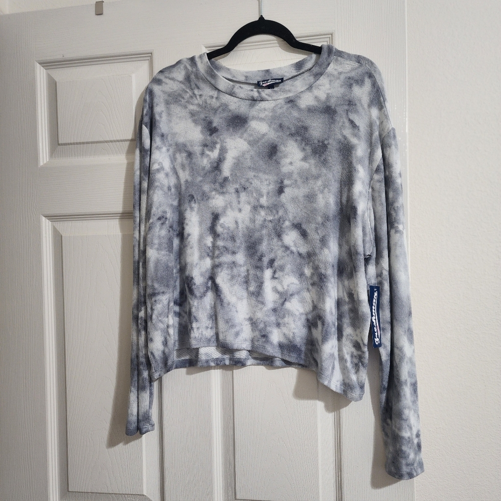 Freshman 1996 Grayish Tie-Dye Long Sleeve Top Size L NWT